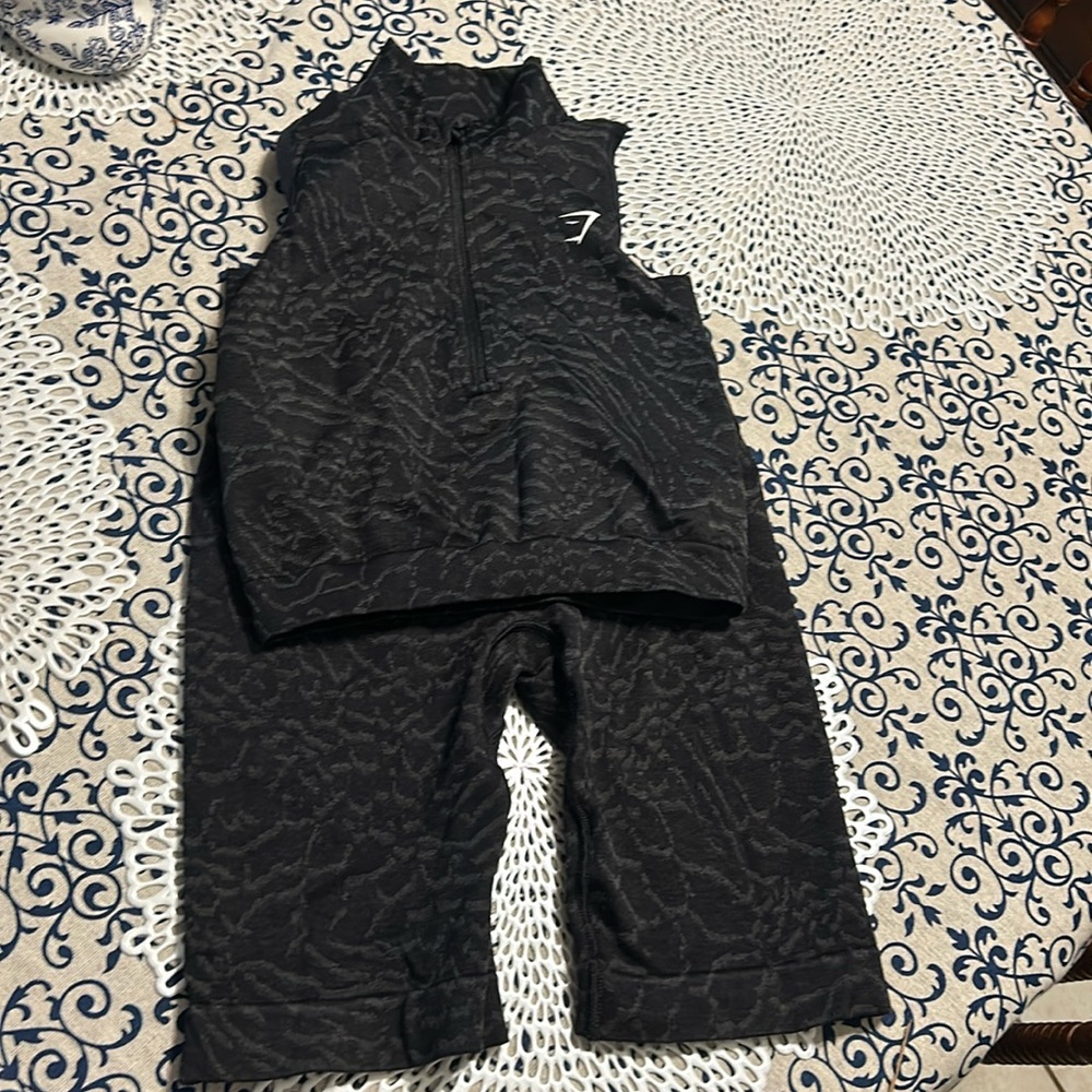 Gym shark top and shorts worn only three times